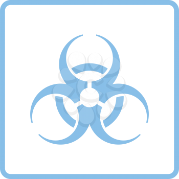 Biohazard icon. Blue frame design. Vector illustration.