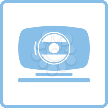 Webcam icon. Blue frame design. Vector illustration.