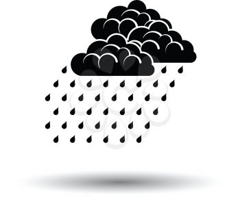 Rainfall icon. White background with shadow design. Vector illustration.
