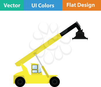 Port loader icon. Flat design. Vector illustration.