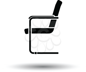 Guest office chair icon. White background with shadow design. Vector illustration.