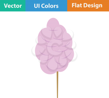 Cotton candy icon. Flat design. Vector illustration.