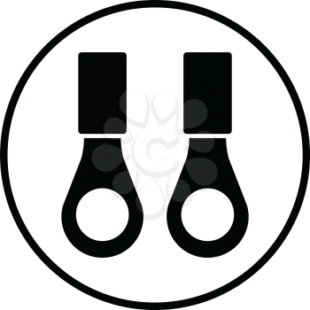 Connection terminal ring icon. Thin circle design. Vector illustration.
