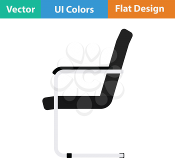 Guest office chair icon. Flat design. Vector illustration.