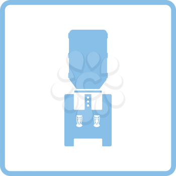 Office water cooler icon. Blue frame design. Vector illustration.