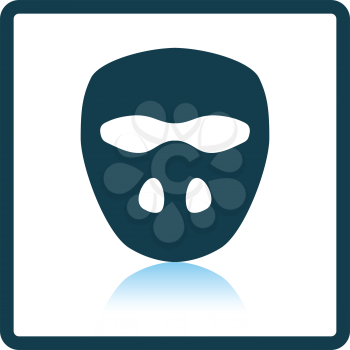 Cricket mask icon. Shadow reflection design. Vector illustration.