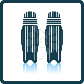 Cricket leg protection icon. Shadow reflection design. Vector illustration.