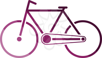 Ecological bike icon. Flat color design. Vector illustration.