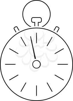 Stopwatch icon. Thin line design. Vector illustration.
