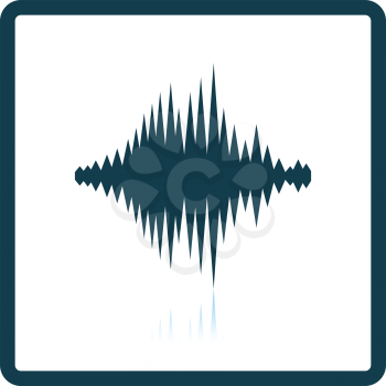 Music equalizer icon. Shadow reflection design. Vector illustration.
