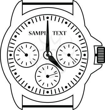 Icon of Watches. Thin line design. Vector illustration.