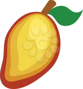 Flat design icon of Mango in ui colors. Vector illustration. 