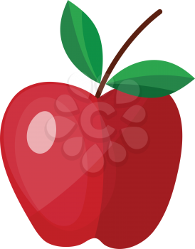 Flat design icon of Apple in ui colors. Vector illustration.
