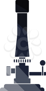 Icon of chemistry burner. Flat color design. Vector illustration.