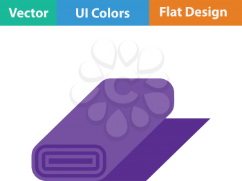Tailor cloth roll icon. Flat color design. Vector illustration.