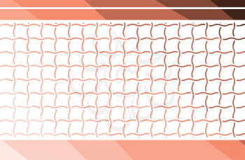 Tennis net icon. Flat color design. Vector illustration.