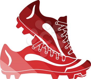 Baseball boot icon. Flat color design. Vector illustration.