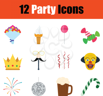 Party icon set. Color  design. Vector illustration.