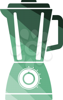 Kitchen blender icon. Flat color design. Vector illustration.