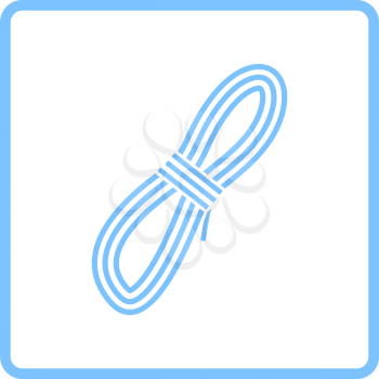 Climbing Rope Icon. Blue Frame Design. Vector Illustration.