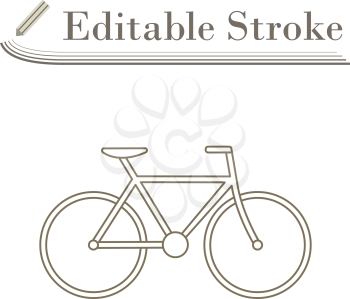 Bike Icon. Editable Stroke Simple Design. Vector Illustration.