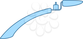 Bike Fender Icon. Thin Line With Blue Fill Design. Vector Illustration.