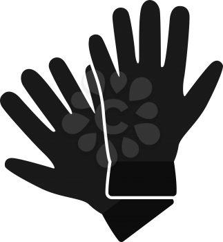 Criminal Gloves Icon. Flat Color Design. Vector Illustration.