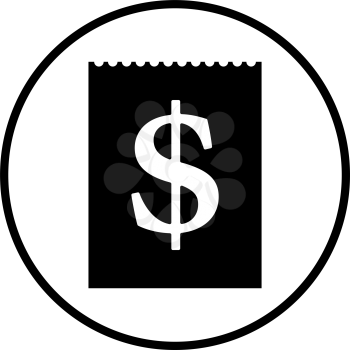 Dollar Calendar Icon. Thin Circle Stencil Design. Vector Illustration.