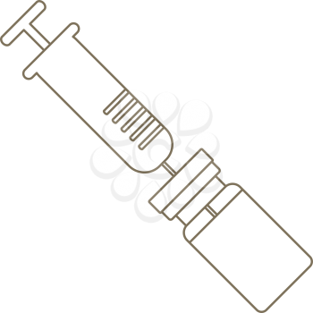 Covid Vaccine Icon. Editable Stroke Simple Design. Vector Illustration.
