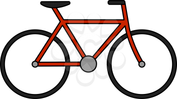 Bike Icon. Editable Outline With Color Fill Design. Vector Illustration.