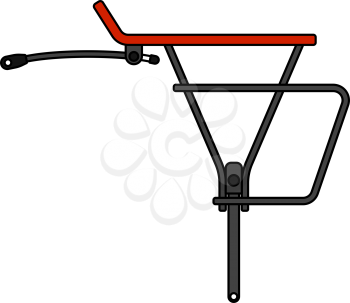 Bike Luggage Carrier Icon. Editable Outline With Color Fill Design. Vector Illustration.