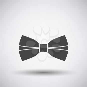 Business Butterfly Tie Icon. Dark Gray on Gray Background With Round Shadow. Vector Illustration.