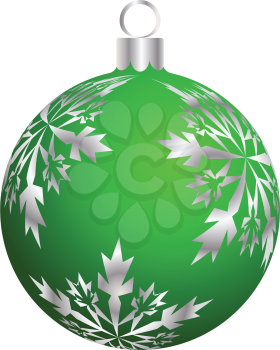 Christmas (New Year) ball. Color on white.  Vector illustration.