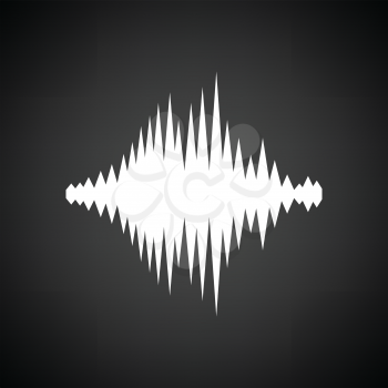 Music equalizer icon. Black background with white. Vector illustration.