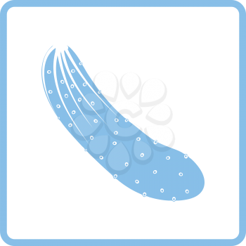 Cucumber icon. Blue frame design. Vector illustration.