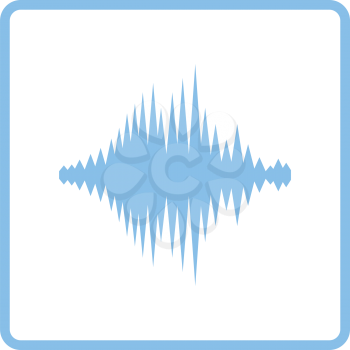 Music equalizer icon. Blue frame design. Vector illustration.