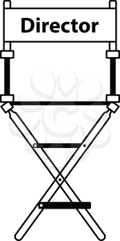 Director chair icon. Thin line design. Vector illustration.
