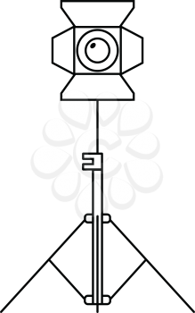 Stage projector icon. Thin line design. Vector illustration.