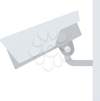 Security camera icon. Flat color design. Vector illustration.