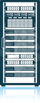Server rack icon. Shadow reflection design. Vector illustration.