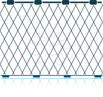 Icon of Fishing net . Shadow reflection design. Vector illustration.