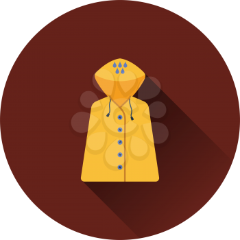 Flat design icon of raincoat in ui colors. Vector illustration.