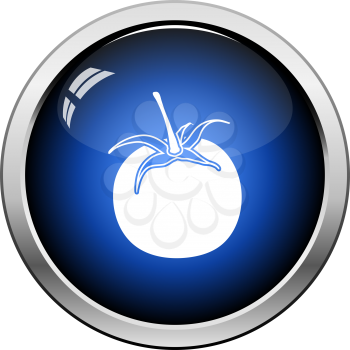 Tomatoes icon. Glossy Button Design. Vector Illustration.