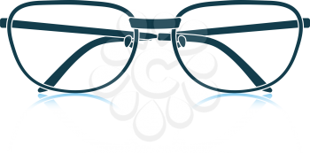Glasses icon. Shadow reflection design. Vector illustration.