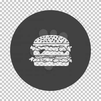 Hamburger icon. Subtract stencil design on tranparency grid. Vector illustration.