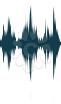 Music equalizer icon. Shadow reflection design. Vector illustration.