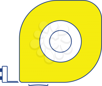Icon of constriction tape measure. Thin line design. Vector illustration.