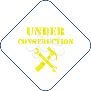 Icon of Under construction. Thin line design. Vector illustration.