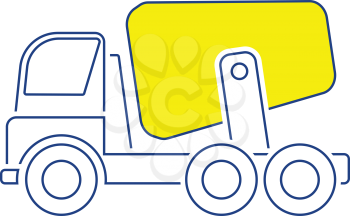 Icon of Concrete mixer truck . Thin line design. Vector illustration.