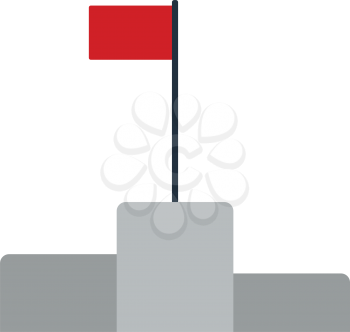 Pedestal icon. Flat color design. Startup series. Vector illustration.